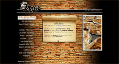 Desktop Screenshot of ilovedomspizza.com